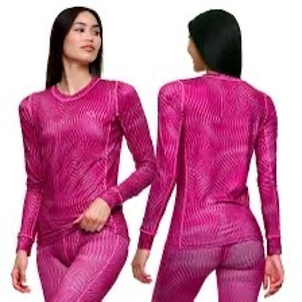 Kari Traa Fantastisk Long-Sleeve Base Layer Top - Women's M Fushia Pink *EUC